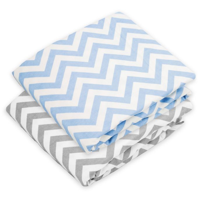 kushies® Chevron Flannel Fitted Crib Sheet Bed Bath and Beyond Canada