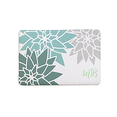 Mod Floral Memory Foam Personalized 18&#39;&#39; x 26&#39;&#39; Bath Mat. View a larger version of this product image.