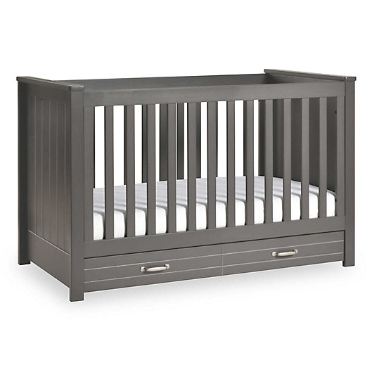 Alternate image 1 for DaVinci Asher 3-in-1 Convertible Crib With Toddler Bed Conversion Kit in Slate