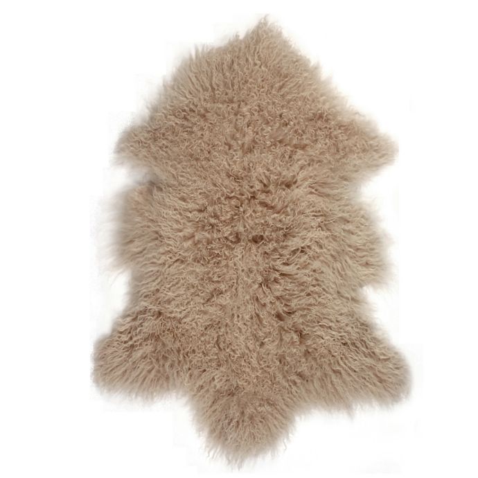 Luxe Mongolian Faux Fur Sheepskin 2-Foot x 3-Foot Accent ...