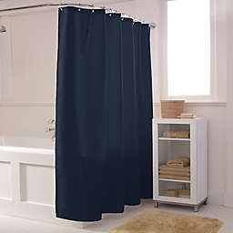 Zenna Home Waffle Fabric Shower Curtain in Navy