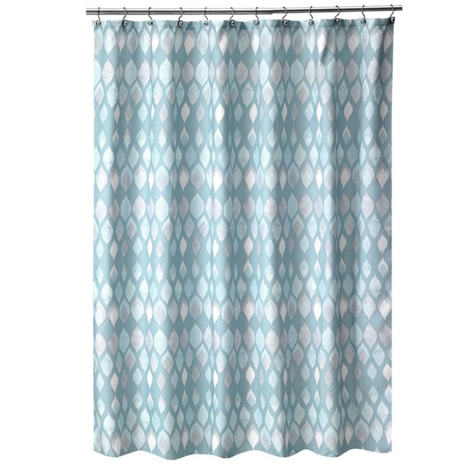 Shell Rummel Sea Glass Shower Curtain In Teal Bed Bath And