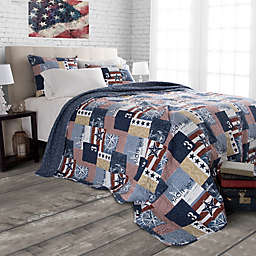 Nottingham Home Americana Full/Queen Quilt Set in Red