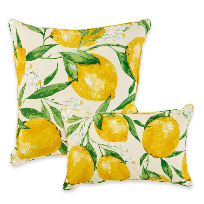 lemon print pillow