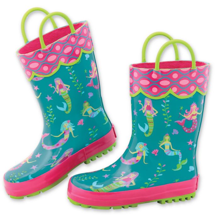 Stephen Joseph® Mermaid Rain Boot in Teal Bed Bath & Beyond
