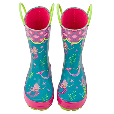 Stephen Joseph&reg; Size 7 Mermaid Rain Boot in Teal. View a larger version of this product image.