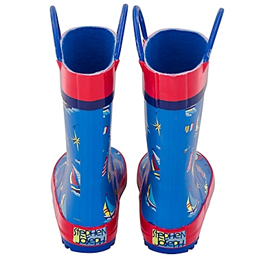 Stephen Joseph&reg; Size 6 Nautical Rain Boot in Blue. View a larger version of this product image.