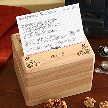 &quot;Favorite Family Recipes&quot; Wood Recipe Box. View a larger version of this product image.
