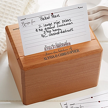 Recipe for a Happy Marriage Wooden Recipe Box. View a larger version of this product image.