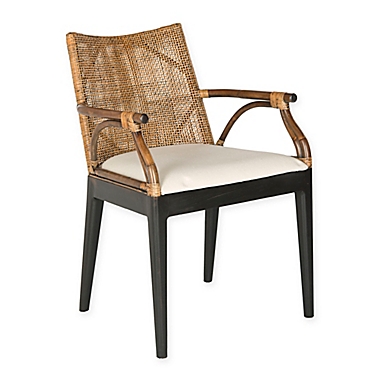 Safavieh Gianni Arm Chair in Brown/White. View a larger version of this product image.