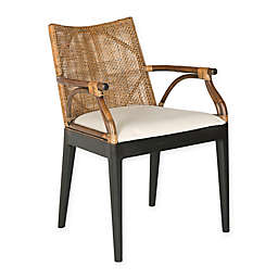 Safavieh Gianni Arm Chair in Brown/White