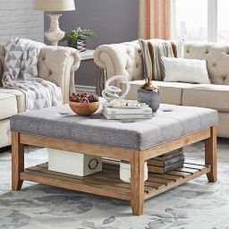 Grey Tufted Ottoman Coffee Table Bed Bath Beyond