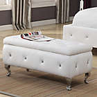 Alternate image 0 for K&B Furniture B5104 Upholstered Bench in White