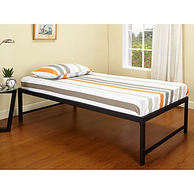 K&B Furniture Hi-Riser Metal Platform Bed in Black. View a larger version of this product image.