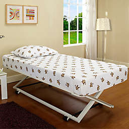 K&B Furniture B59-3 Rollout Pop-Up Trundle Bed in White