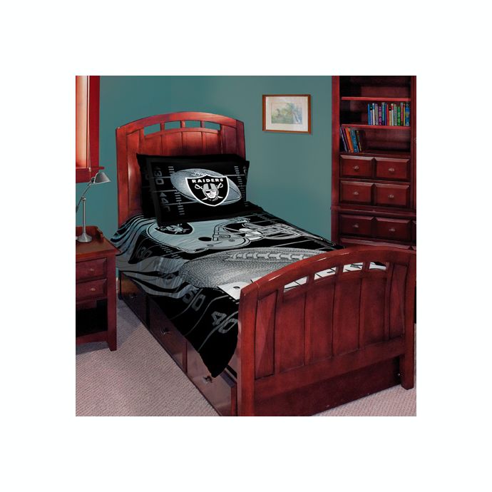 Nfl Oakland Raiders Twin Full Comforter Set Bed Bath Beyond