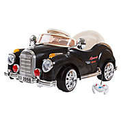 Lil&#39; Rider Classic Car Battery-Operated Ride-On Car in Black with Remote Control