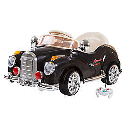 Lil' Rider Classic Car Battery-Operated Ride-On Car in Black with Remote Control
