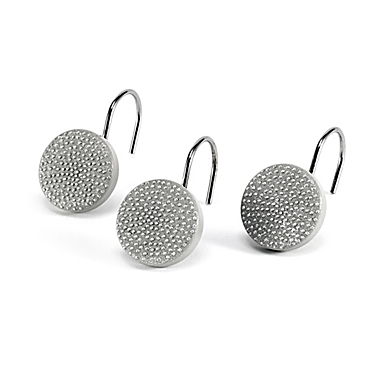 Avanti Dotted Circle Shower Hooks in White. View a larger version of this product image.