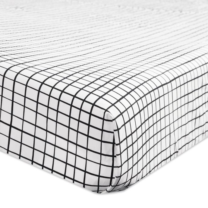 Babyletto Tuxedo Grid Fitted Crib Sheet Bed Bath Beyond