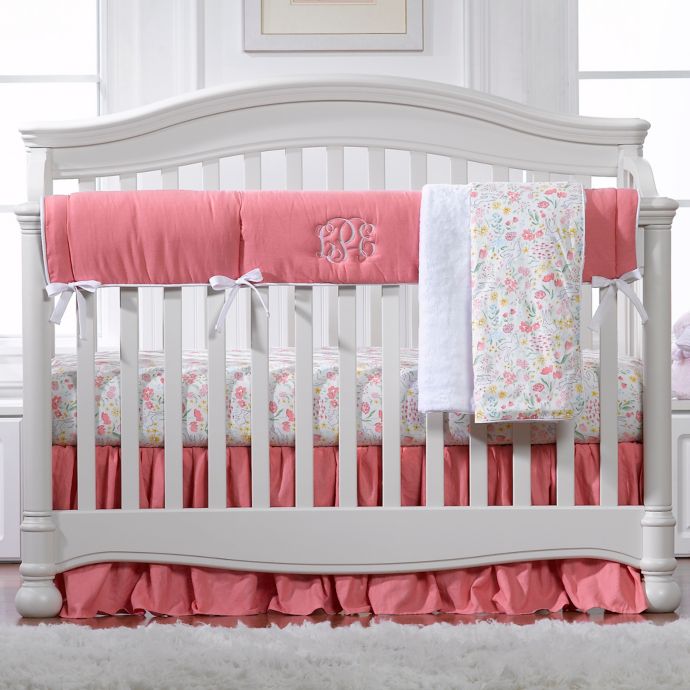 Liz And Roo Nectar Pink Linens 3 Piece Crib Bedding Set Buybuy Baby