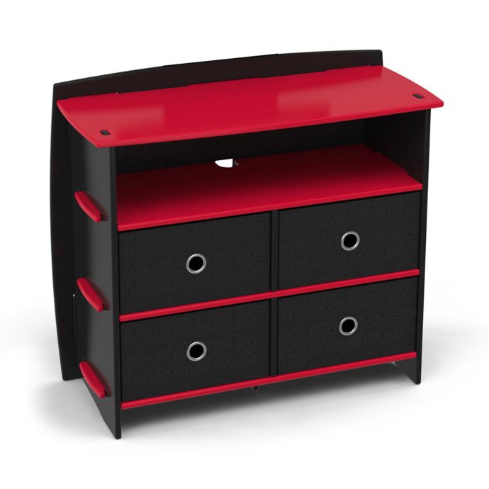 Legare Race Car 5 Shelf Dresser In Red Black Bed Bath Beyond