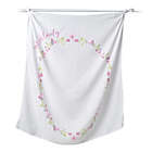 Alternate image 1 for Lulujo Baby &quot;Isn&#39;t She Lovely&quot; Muslin Swaddle Blanket and Cards Set in White/Pink