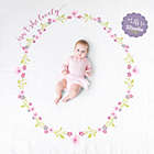 Alternate image 3 for Lulujo Baby &quot;Isn&#39;t She Lovely&quot; Muslin Swaddle Blanket and Cards Set in White/Pink
