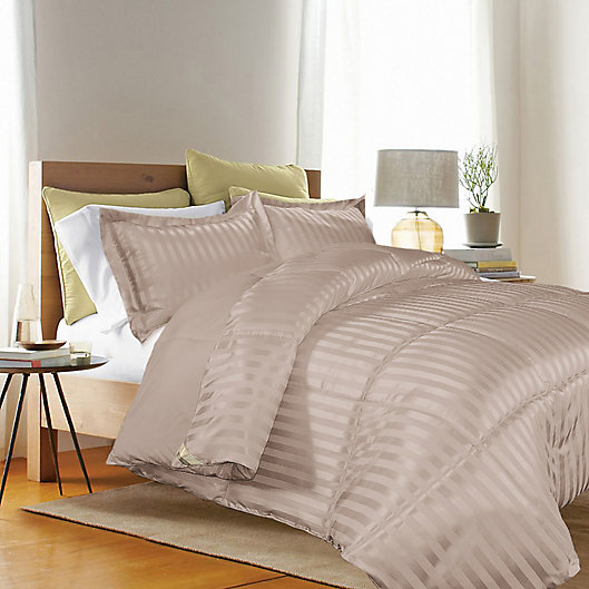 Alternate image 1 for Kathy Ireland® 3-Piece Reversible Full/Queen Down Alternative Comforter Set in Taupe