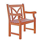 Alternate image 1 for Vifah X-Back Outdoor Armchair in Natural Wood