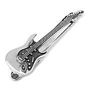 Ox & Bull Trading Co. Antique Silver-Plated Brass Guitar Tie Clip
