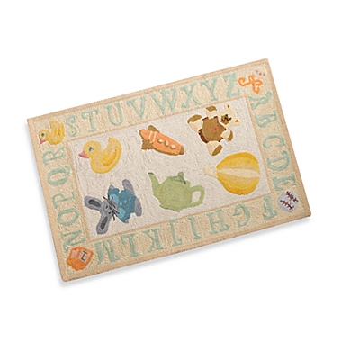 Momeni Lil Mo Yellow Storytime Accent Rug. View a larger version of this product image.