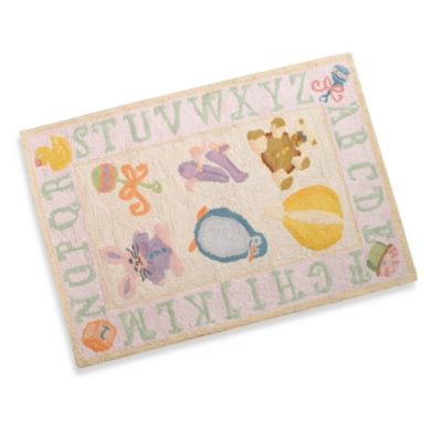 Momeni Lil Mo Storytime 2-Foot x 3-Foot Accent Rug in Soft Pink