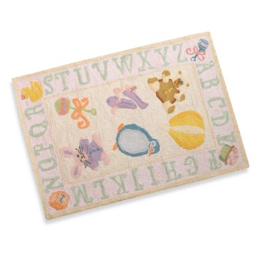 Momeni Lil Mo Storytime 2-Foot x 3-Foot Accent Rug in Soft Pink. View a larger version of this product image.
