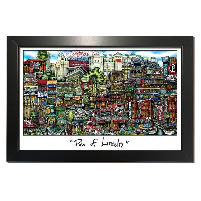 Pubs Of Lincoln Nebraska Lithograph Wall Art Bed Bath