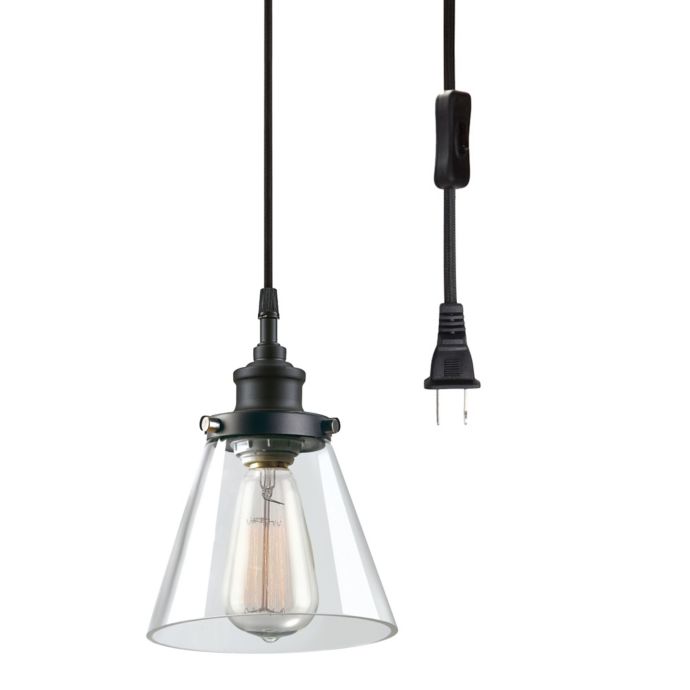 Globe Electric Company Skylar 1 Light Plug In Pendant In Matte