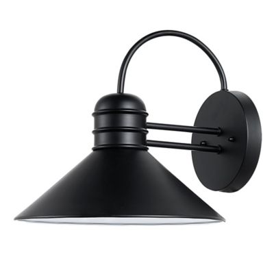 Globe Electric Sebastien 1-Light Outdoor Wall Sconce In Black (Set Of 2)