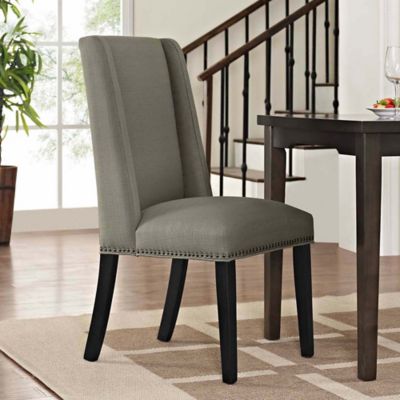 Modway Baron Fabric Dining Chair Granite, Head Of Table Dining Room Chairs Grey Fabric