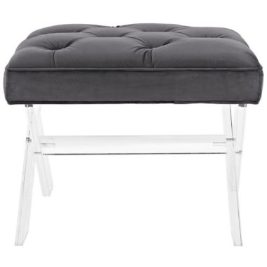Modway Swift Padded Bench in Grey. View a larger version of this product image.