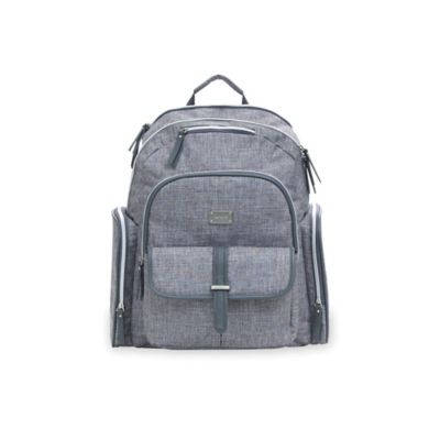 grey backpack diaper bag