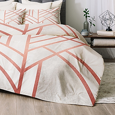 Deny Designs Art Deco King Comforter Set in Rose Gold. View a larger version of this product image.