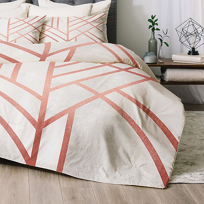 Deny Designs Art Deco 2 Piece Twin, Rose Gold Twin Bedding Set