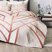 Deny Designs Art Deco Queen Comforter Set in Rose Gold