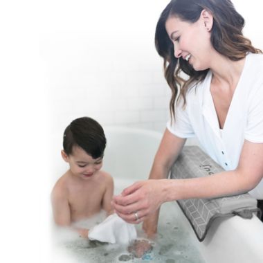 Puj&reg; Pad Bath Arm Rest in Herringbone. View a larger version of this product image.