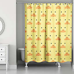 Designs Direct Duck Face Friend Shower Curtain in Yellow