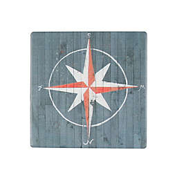 Thirstystone® Occasions Nautical Plank Compass Square Coaster