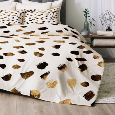 white and gold comforter set queen
