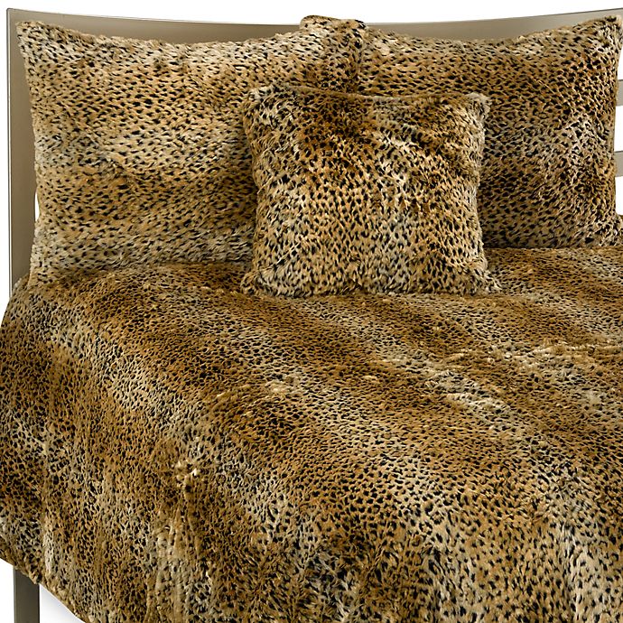 Cheetah Faux Fur Duvet Cover Set Bed Bath Beyond