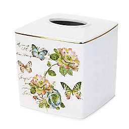 Avanti Butterfly Garden Tissue Cover in White