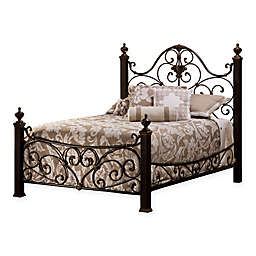 Hillsdale Mikelson Bed Set with Rails in Antique Gold